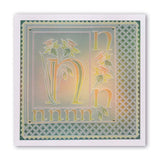 Floral Alphabet - Letter N <br/>A6 Square Groovi Plate