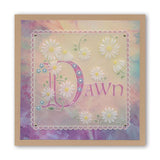 Floral Alphabet A6 Square Groovi Plate Collection