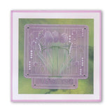 Floral Alphabet - Letter T <br/>A6 Square Groovi Plate