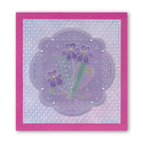 Floral Alphabet - Letter V <br/>A6 Square Groovi Plate