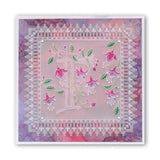Floral Alphabet - Letter F <br/>A6 Square Groovi Plate