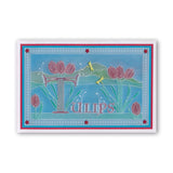 Floral Alphabet - Letter T <br/>A6 Square Groovi Plate