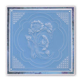 Floral Alphabet - Letter C <br/>A6 Square Groovi Plate
