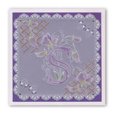 Floral Alphabet - Letter S <br/>A6 Square Groovi Plate