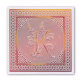 Floral Alphabet - Letter K <br/>A6 Square Groovi Plate