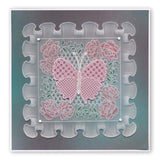 Frilly Square <br/>A5 Square Groovi Plate <br/>(Set GRO-FL-40805-03)