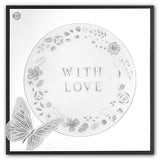 Butterfly Wreath <br/>A5 Square Groovi Plate <br/>(Set GRO-FL-40013-03)