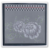 Sprig Background <br/>A5 Square Groovi Plate <br/>(Set GRO-FL-40011-03)