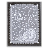 Sprig Background <br/>A5 Square Groovi Plate <br/>(Set GRO-FL-40011-03)