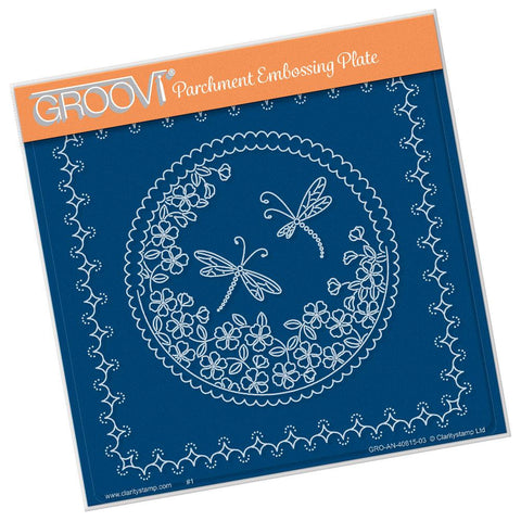 Linda's Dragonflies <br/>A5 Square Groovi Plate