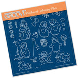 Linda's Penguins <br/>A5 Square Groovi Plate