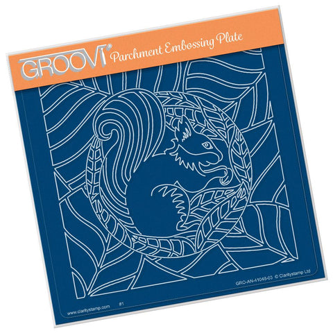 Squirrel Round <br/>A5 Square Groovi Plate