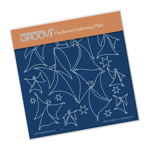 Angels & Stars A5 Square Groovi Plate <br/>(Set GRO-AL-40495-03)