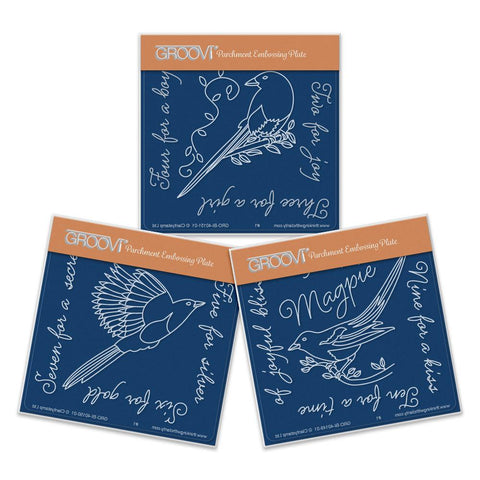 Magpies <br/>A6 Square Groovi Baby Plate Set