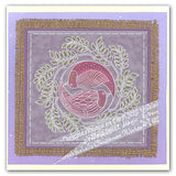 Doves Round <br/>A5 Square Groovi Plate <br/>(Set GRO-CH-40025-03)