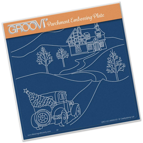 Country Cottage <br/>A5 Square Groovi Plate <br/>(Set GRO-CH-40087-03)