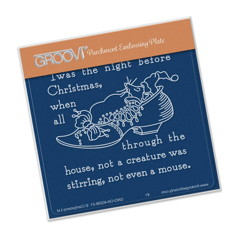 Twas the Night 1 - Shoe <br/>A6 Square Groovi Baby Plate