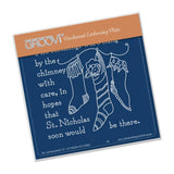 Twas the Night 2 - Stockings <br/>A6 Square Groovi Baby Plate