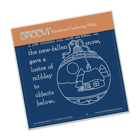 Twas the Night 4 - Bauble <br/>A6 Square Groovi Baby Plate