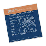 Twas the Night 5 - Cat & Window <br/>A6 Square Groovi Baby Plate