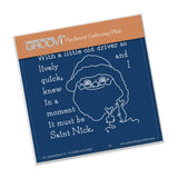 Twas the Night 6 - St. Nick <br/>A6 Square Groovi Baby Plate