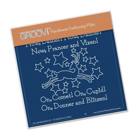 Twas the Night 7 - Now Dasher! <br/>A6 Square Groovi Baby Plate