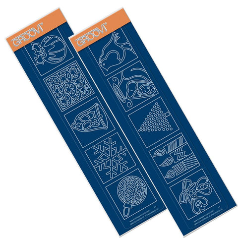 Christmas Squares <br/>Groovi Border Plate Set