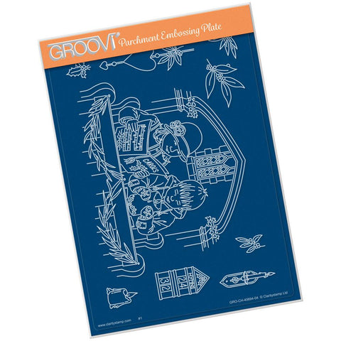 Jayne's Carol Singers <br/>A5 Groovi Plate <br/>(Set GRO-CH-40700-04)