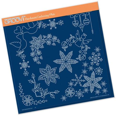 Tina's Christmas Corners 2 <br/>A4 Square Groovi Plate