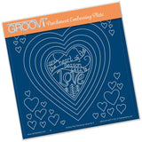 During this Christmas Verse No. 4 - Heart <br/>A5 Square Groovi Plate <br/>(Set GRO-CH-40724-03)