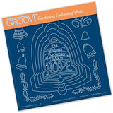 During this Christmas Verse No. 3 - Bell <br/>A5 Square Groovi Plate <br/>(Set GRO-CH-40724-03)
