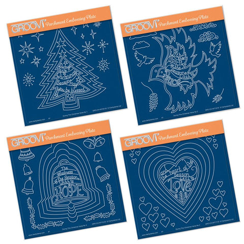 During this Christmas Verses <br/>A5 Square Groovi Plate Set