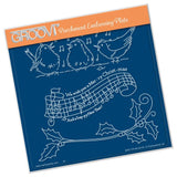 We Wish You a Merry Christmas<br>A5 Square Groovi Plate <br/>(Set GRO-CH-40798-03)