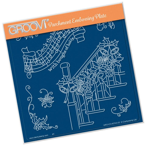 Deck the Halls <br>A5 Square Groovi Plate <br/>(Set GRO-CH-40798-03)