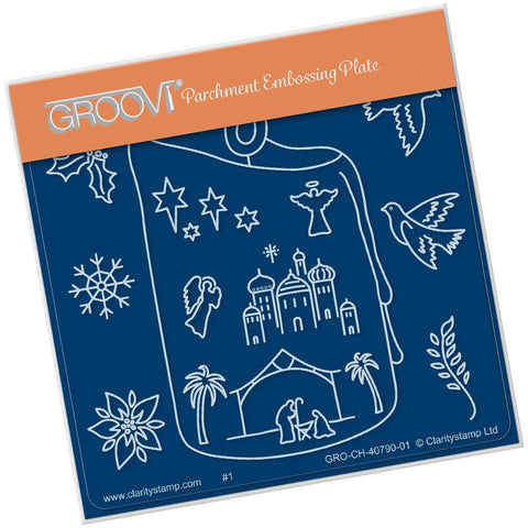 Candle Outline <br/>A6 Square Groovi Baby Plate <br/>(Set GRO-CH-40821-01)