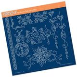 Tina's Christmas Snowman & Robins <br/>A4 Square Groovi Plate