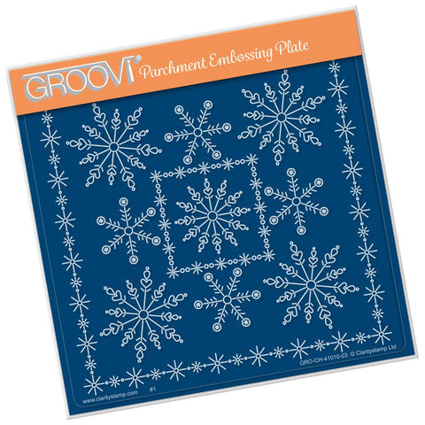 Tina's Snowflake Frame <br/>A5 Square Groovi Plate