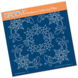 Tina's Poinsettia Frame <br/>A5 Square Groovi Plate