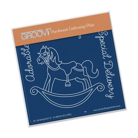 Rocking Horse <br/>A6 Square Groovi Baby Plate <br/>(Set GRO-CN-40294-01)
