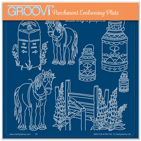 Linda Williams' Romany Caravan Accessories A5 Square Groovi Plate