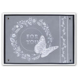 Butterfly Wreath <br/>A5 Square Groovi Plate <br/>(Set GRO-FL-40013-03)
