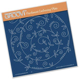 Sprig Swirl <br/>A5 Square Groovi Plate <br/>(Set GRO-BI-40043-03)
