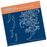 Floral Alphabet - Letter J <br/>A6 Square Groovi Plate