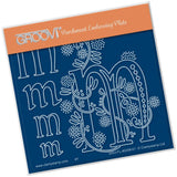 Floral Alphabet - Letter M <br/>A6 Square Groovi Plate