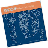 Floral Alphabet - Letter Q <br/>A6 Square Groovi Plate