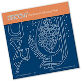 Floral Alphabet - Letter Y <br/>A6 Square Groovi Plate