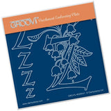 Floral Alphabet - Letter Z <br/>A6 Square Groovi Plate