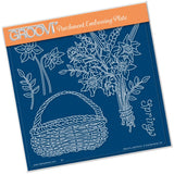 Spring Bouquet <br/>A5 Square Groovi Plate <br/>(Set GRO-FL-40935-03)