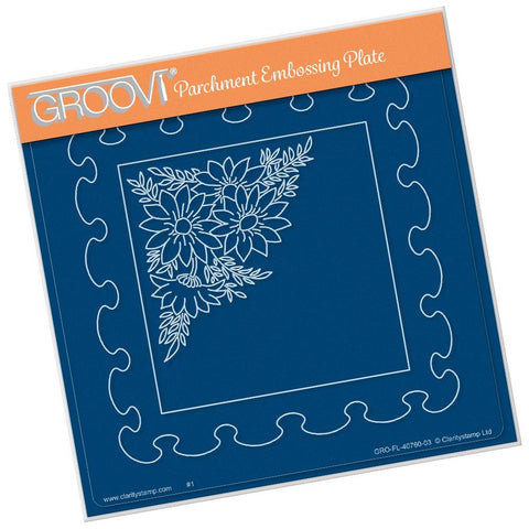Frilly Square <br/>A5 Square Groovi Plate <br/>(Set GRO-FL-40805-03)