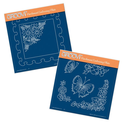 Frilly Square & Friends <br/>A5 Square Groovi Plate Set
